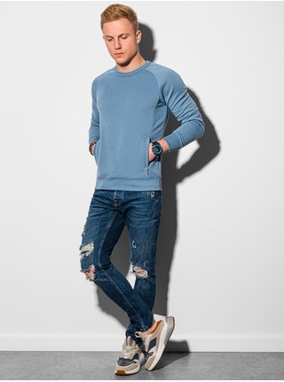 Modrá pánská mikina Ombre Clothing B1156 