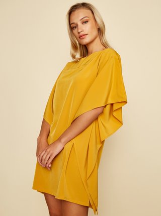 Simpo horčicové šaty Waterfall Yellow