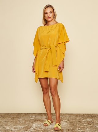 Simpo horčicové šaty Waterfall Yellow