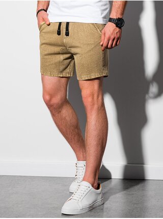 Světle hnědé pánské kraťasy Ombre Clothing W293