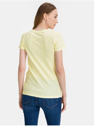 Žluté dámské tričko GAP Logo favorite v-neck t-shirt