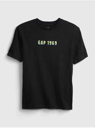 Černé klučičí dětské tričko GAP Logo t-shirt