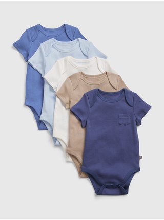 Barevné holčičí baby body 100% organic cotton bodysuit, 5 ks