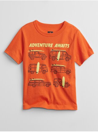 Oranžové klučičí dětské tričko GAP mix and match graphic t-shirt