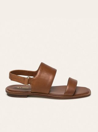 Hnědé dámské kožené sandály ALDO Sula