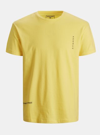 Žluté tričko s potiskem Jack & Jones Metro