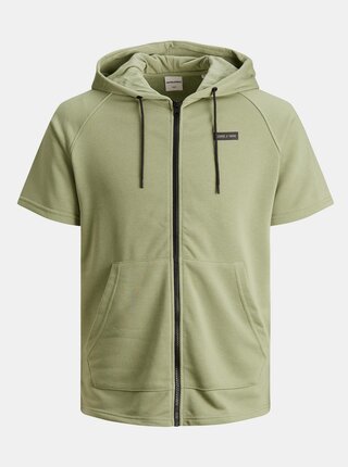 Mikiny s kapucou pre mužov Jack & Jones - kaki