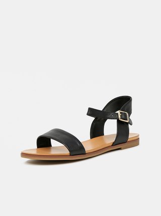 Černé dámské kožené sandály ALDO Eterillan