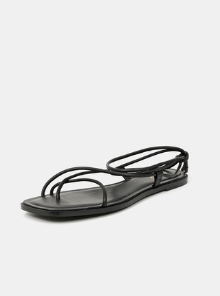 Čierne dámske kožené sandále ALDO Oita