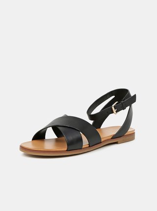 Černé dámské kožené sandály ALDO Wialia