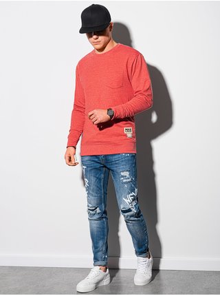 Červená pánská mikina Ombre Clothing  B1149