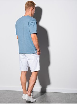 Modré pánské tričko s kapsou Ombre Clothing S1371 