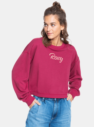 Ružová mikina s nápisom Roxy