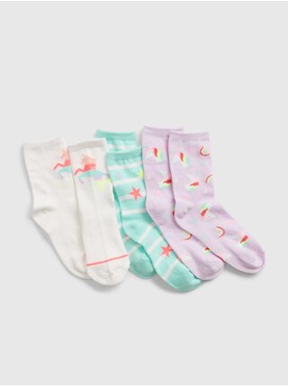 Barevné holčičí dětské ponožky unicorn socks, 3 páry GAP
