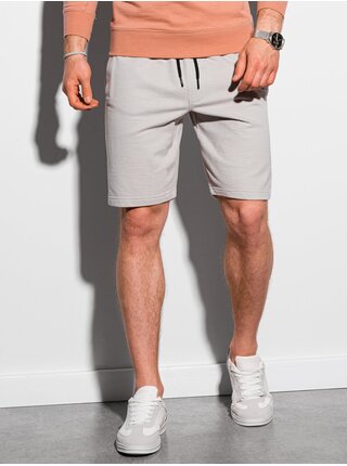 Šedé pánské teplákové kraťasy Ombre Clothing W291