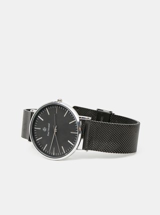 Pánské hodinky s černým nerezovým páskem Paul McNeal