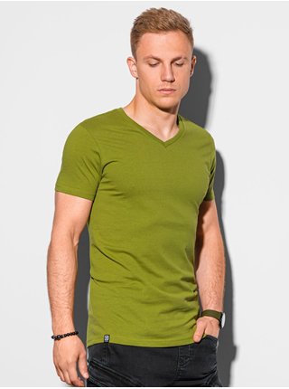 Zelené pánské basic tričko Ombre Clothing S1369 basic basic