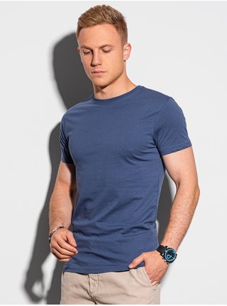 Modré pánské basic tričko Ombre Clothing S1370 basic basic
