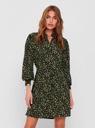 Zelené vzorované košeľové šaty Jacqueline de Yong Milo