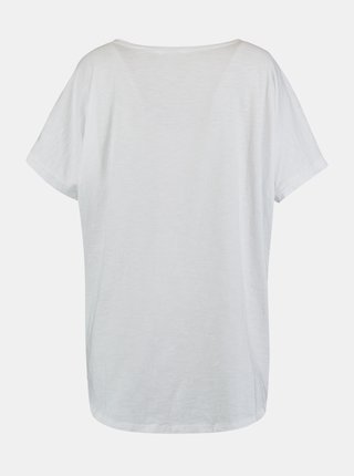 Bílé volné tričko s potiskem Hailys