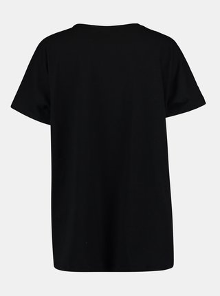 Černé tričko s potiskem Hailys