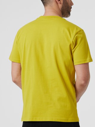 Žlté pánske tričko s potlačou HELLY HANSEN