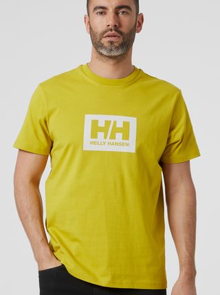 Žlté pánske tričko s potlačou HELLY HANSEN
