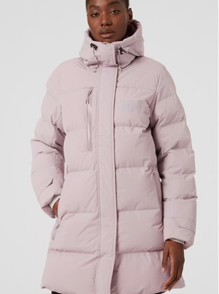 Světle růžový dámský zimní prošívaný kabát HELLY HANSEN