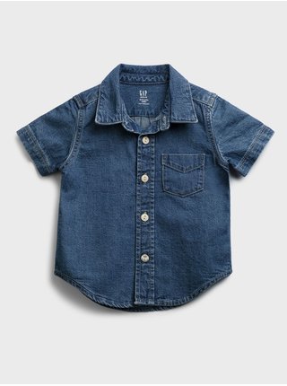 Modrá klučičí dětská košile denim shirt GAP