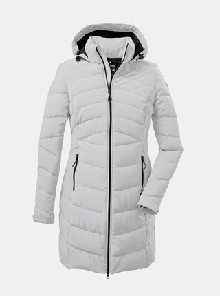 Bílý dámský voděodolný zimní kabát killtec