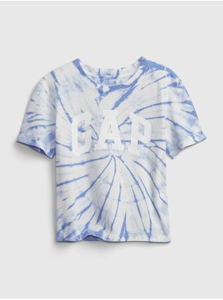 Modré holčičí dětské tričko GAP Logo short sleeve t-shirt 