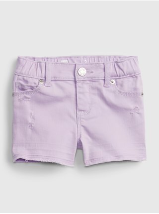 Růžové holčičí dětské kraťasy purple shortie GAP
