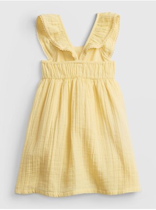 Žluté holčičí dětské šaty gauze fltr dress GAP