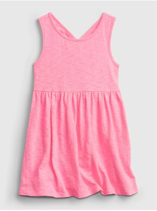 Růžové holčičí dětské šaty back sk8r dress GAP