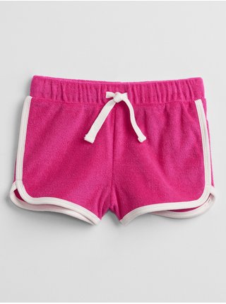 Růžové holčičí dětské kraťasy knit dolphin shorts GAP
