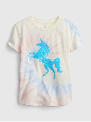 Barevné holčičí dětské tričko interactive graphic t-shirt GAP