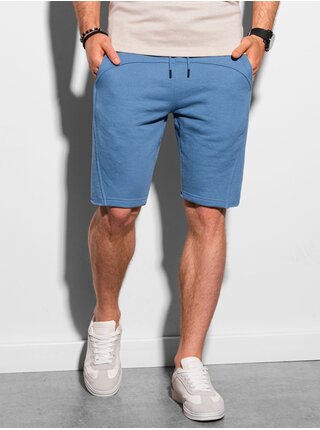Modré pánské teplákové kraťasy Ombre Clothing W299