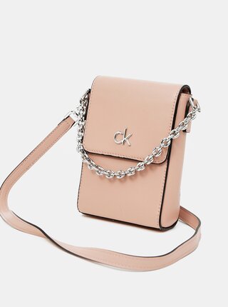 Růžová malá crossbody kabelka Calvin Klein