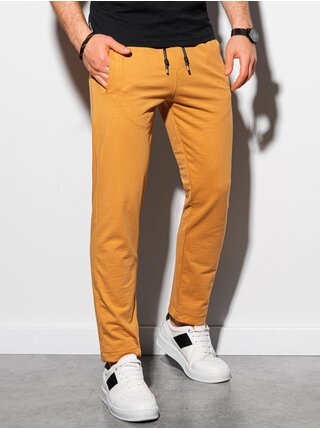 Horčicové pánské tepláky Ombre Clothing P950