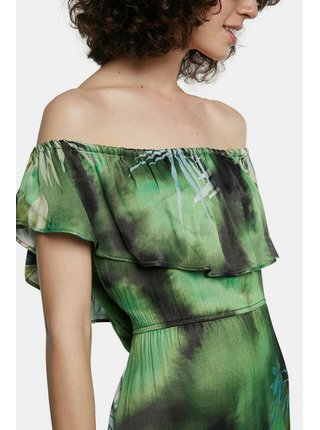 Desigual zelené letné maxi šaty Vest Tucson
