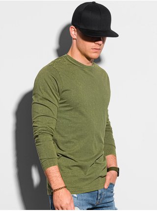 Zelené pánské basic tričko Ombre Clothing 