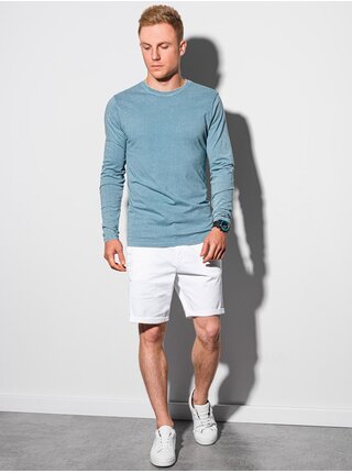 Světle modré pánské basic tričko Ombre Clothing 