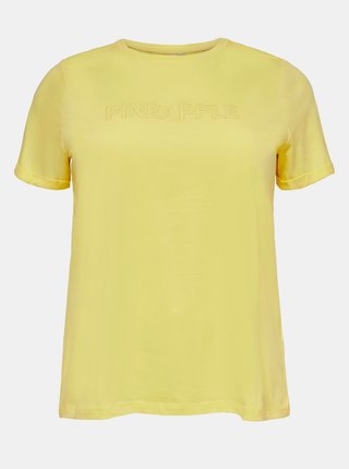 Žluté tričko s potiskem ONLY CARMAKOMA Mai
