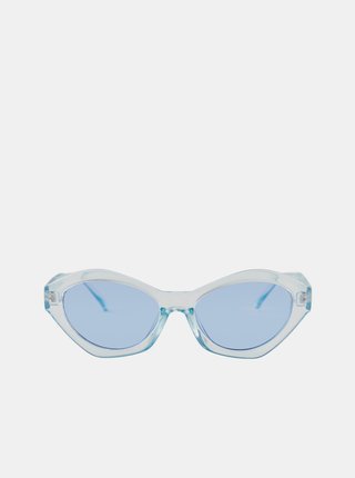 Modré slnečné transparentné okuliare Pieces Laura