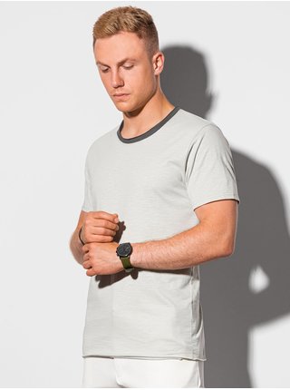 Pánské tričko bez potisku S1385 - světle šedá
