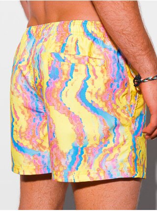 Růžovo-žluté pánské vzorované plavky Ombre Clothing W318 