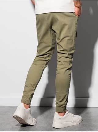Khaki pánské kalhoty Ombre Clothing P885