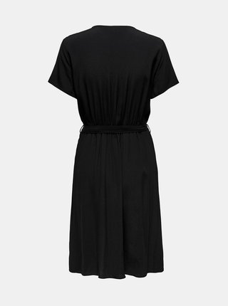 Čierne zavinovacie šaty Jacqueline de Yong Lea