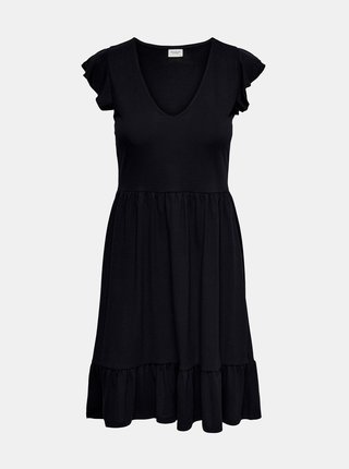 Čierne šaty s volánmi Jacqueline de Yong Ditte