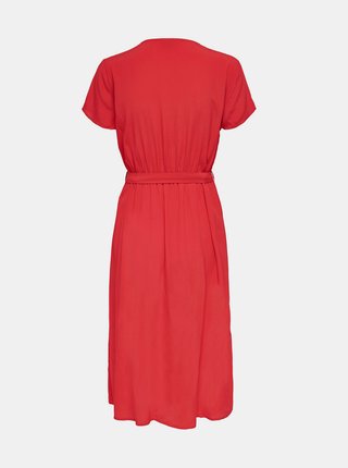 Červené zavinovacie šaty Jacqueline de Yong Lea